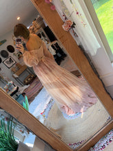 Load image into Gallery viewer, Ready to ship hand dyed tulle and lace two piece (peach) reversible