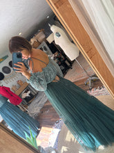 Load image into Gallery viewer, (Dress lining has dye flaw) Hand dyed hey babe in emerald flash sale ready to ship comes with a lace top as shown