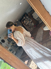 Load image into Gallery viewer, Ready to ship A New Day dress in light blush floral off white crinkle