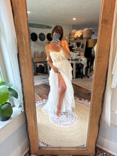 Load image into Gallery viewer, Ready to ship sale off white ivory Hey babe dress with tulle wrap overskirt