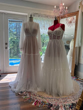 Load image into Gallery viewer, Three dress deal off white mesh wish dress sample, hey babe off white ivory and bliss slip ready to ship sale
