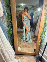 Load image into Gallery viewer, Robins egg blue  we belong dress hand eyed maternity friendly reclamation dress on sale