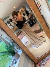 Load image into Gallery viewer, Sample sale dress tan brown with black lace sm-xl