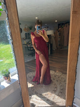 Load image into Gallery viewer, Ready to ship Always and Forever dress wine color linen cotton