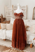 Load image into Gallery viewer, Preorder The Vibrant Life dress in hand dye rust allow 6-8 week