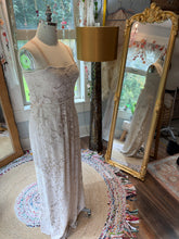 Load image into Gallery viewer, Ready to ship sale one of a kind vintage lace dress beige fits medium-xl