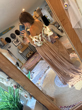 Load image into Gallery viewer, Tristas closet clean out One of a kind mushroom top and tan skirt ready to ship