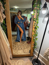 Load image into Gallery viewer, Denim two piece dress with music top ready to ship random stuff sale