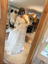 Load image into Gallery viewer, Ruffle me up in lace slightly sheer dress sale