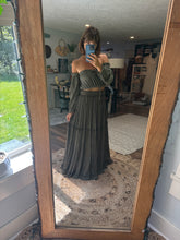Load image into Gallery viewer, Ready to ship hand dye olive two piece dress