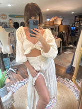 Load image into Gallery viewer, Two dress deal white two piece and always and forever tan with sleeves sale and ready to ship