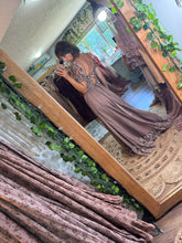 Load image into Gallery viewer, Reserve for ready to ship soon hand dyed brown lace two piece with detachable sleeve