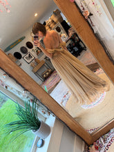 Load image into Gallery viewer, SALE love bird dark ivory lined with satin dress