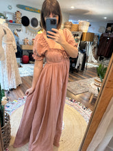 Load image into Gallery viewer, (Sale) Ready to ship sale rose brown linen cotton Oh Juliet dress reversible
