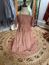 Load image into Gallery viewer, Kids dress sheer ish brown  lace size 2 to 4 t on sale