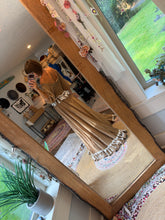 Load image into Gallery viewer, FLASH SALE Ready to ship tan brown tassel two piece linen cotton dress