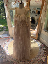 Load image into Gallery viewer, One of a kind champagne chiffon print Opaline dress ready to ship