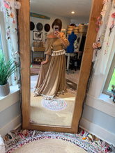 Load image into Gallery viewer, FLASH SALE Ready to ship tan brown tassel two piece linen cotton dress