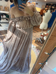 (Brown florals ) Ready to ship kismet two piece very slightly sheer on sale