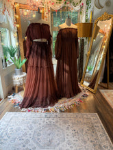 Load image into Gallery viewer, Ready to ship two dress deal hand dyed lace two piece and brown crinkle you glow girl dress