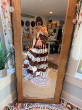 Load image into Gallery viewer, Flash sale Ready to ship dark brown Ruffle Bliss tiered crinkle fabric dress