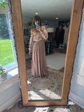 Load image into Gallery viewer, Two dress deal taupe two piece and short prairie hearts ready to ship sale