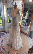 Load image into Gallery viewer, Ready to ship sample sale three piece corset dress comes with an extra chiffon over skirt