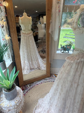 Load image into Gallery viewer, Ready to ship sample sale new style print chiffon with linen/cotton dress