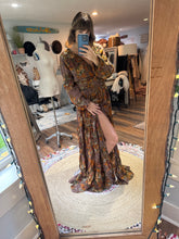 Load image into Gallery viewer, (Limited edition) Ready to ship Soul Mate dress in brown vintage floral print cotton on sale