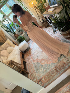 Adorable ready to ship nude blush  Poetry chiffon reclamation dress