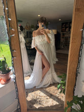 Load image into Gallery viewer, Preorder allow six to eight week sheer show off those shoulders chiffon (does not come with nude slip)