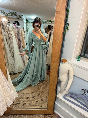 Ready to ship dreams like these coastal blue linen cotton maternity friendly dress sale