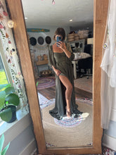 Load image into Gallery viewer, A New Day dress Olive satin matte ready to ship