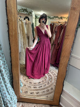 Load image into Gallery viewer, Love me wild linen cotton wine colour dress ready to ship on sale