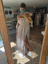 Load image into Gallery viewer, Flash Sale Ready to ship you glow girl sleeveless in crinkle fabric tiny floral off white  print
