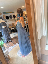 Load image into Gallery viewer, Slight dye flaw ready to ship sale hey babe with seperate wrap skirt periwinkle