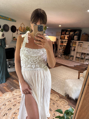 (Copy) Preorder allow 3 week One of a kind dress with vintage lace