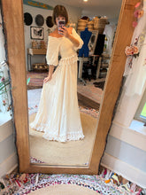 Load image into Gallery viewer, FLASH SALE Ready to ship ivory tassel two piece linen cotton dress