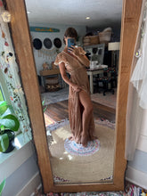 Load image into Gallery viewer, RESERVED Ready to ship gauze and lace beige dress