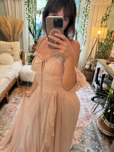 Adorable ready to ship nude blush  Poetry chiffon reclamation dress