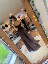 Load image into Gallery viewer, (Two dress deal ) brown always and forever dress with Teal pearl mesh robe xs-xl ready to ship on sale