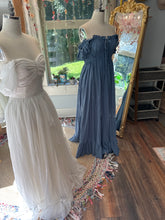 Load image into Gallery viewer, Two dress deal always and forever denim blue with love bird white dress