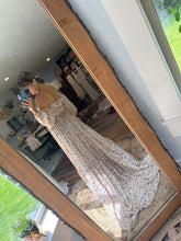 Load image into Gallery viewer, Kismet beige little florals two piece crinkle  dress preorder allow 6-8 week  (tie removable)