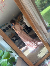 Load image into Gallery viewer, Reserved Ready to ship blush satin ruffle me right up dress