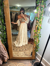 Load image into Gallery viewer, Ready to ship Daisy net top and ivory tiered skirt two piece dress