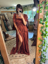 Load image into Gallery viewer, Ready to ship mystical wonders two piece rust chiffon reclamation dress