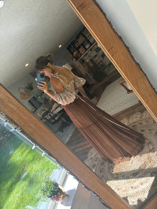 Ready to ship hand dyed two piece with poetry crinkle top