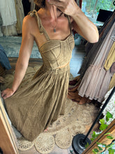 Load image into Gallery viewer, SALE - brown We Belong (2 piece) color wash bustier two piece dress ready to ship