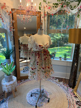 Load image into Gallery viewer, Sample sale Ready to ship one of a kind embroidery tulle floral short dress