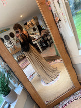 Load image into Gallery viewer, Sample sale dress tan brown with black lace sm-xl